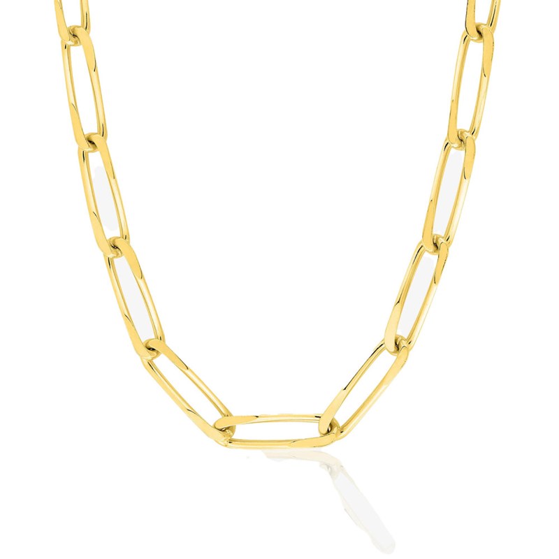 Bracelet Mixte 18 cm - Forçat carré - Or 18 Carats - Largeur 4 mm