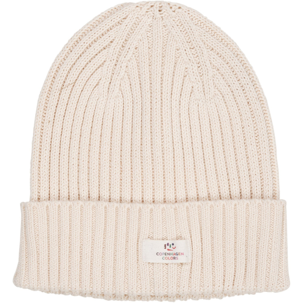 Køb Copenhagen Colors Cream Cotton Knitted Classic Beanie