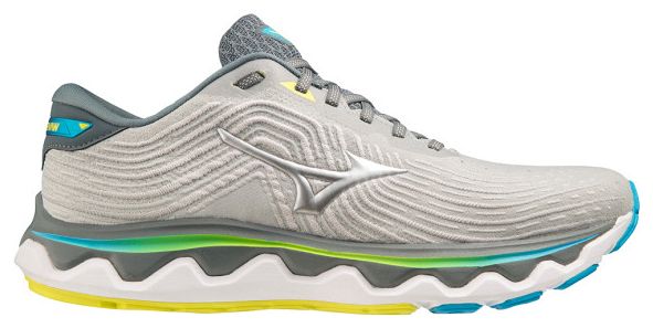 Chaussures de Running Mizuno Wave Horizon 6 Gris Bleu Jaune