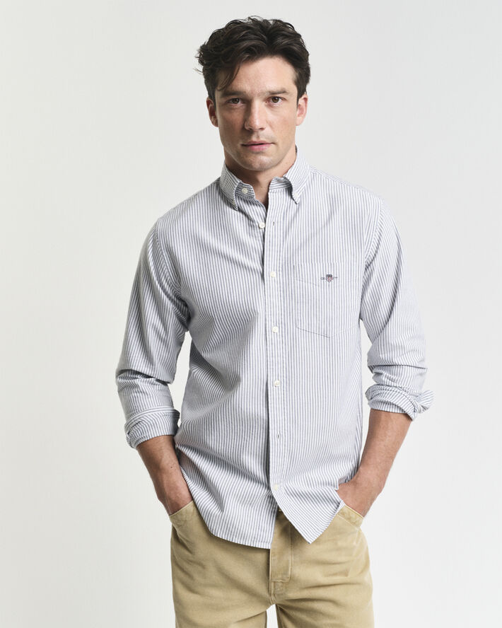 Gant REG CLASSIC OXFORD STRIPE SHIRT Persian blue