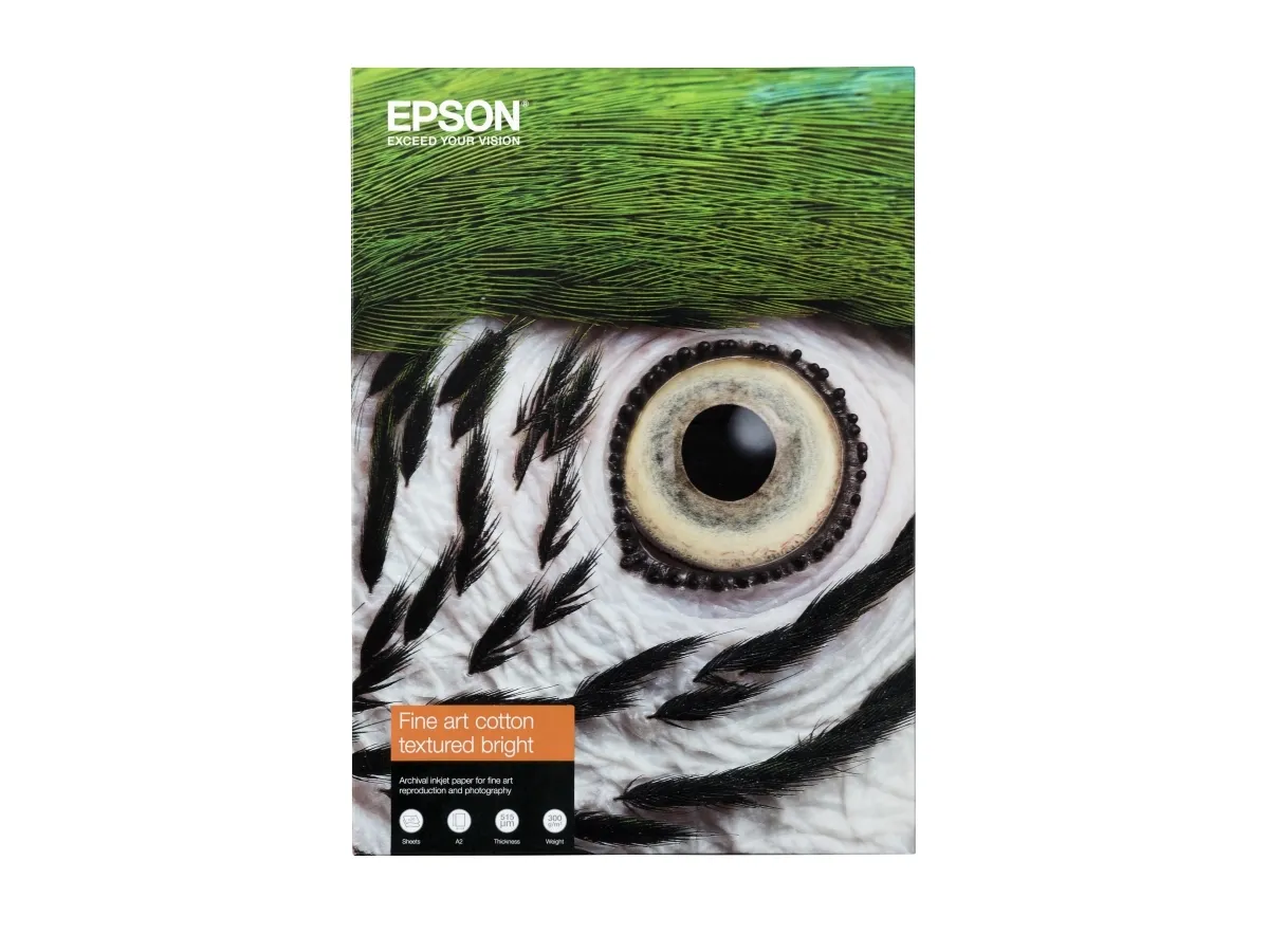 Epson Fine Art - Bomuld - mat - 515 my - tekstureret lys - A2 (420 x 594 mm) - 300 g/m² - 25 ark kludepapir - for SureColor SC-P20000, SC-P6000, SC-P7000, SC-P800, SC-P8000, SC-P900, SC-P9000