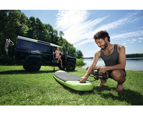 Worx 20V WX092 accucompressor en schijnwerper, inclusief accu en lader