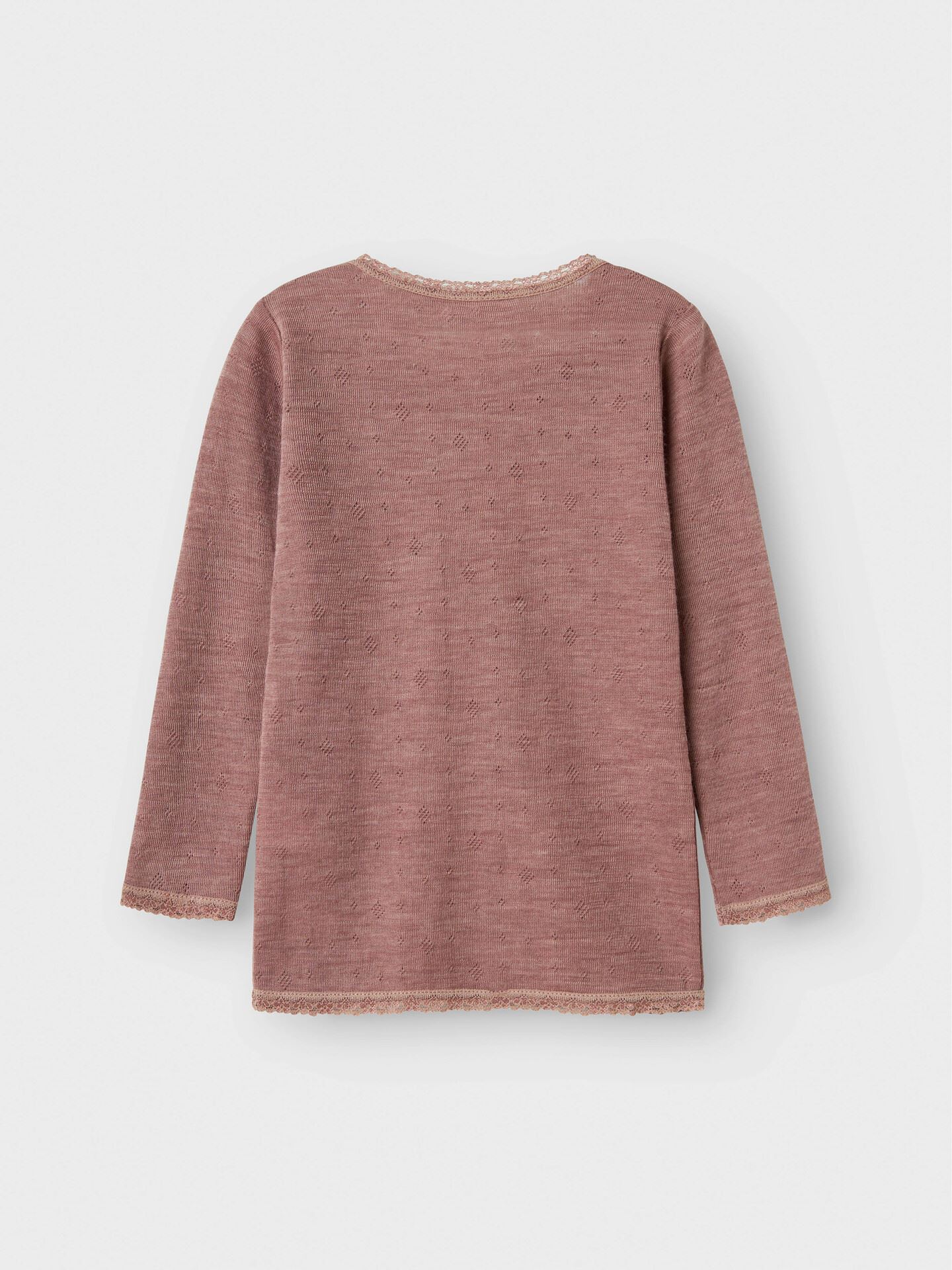 Wang Wool Needle Long Sleeve Top Solid