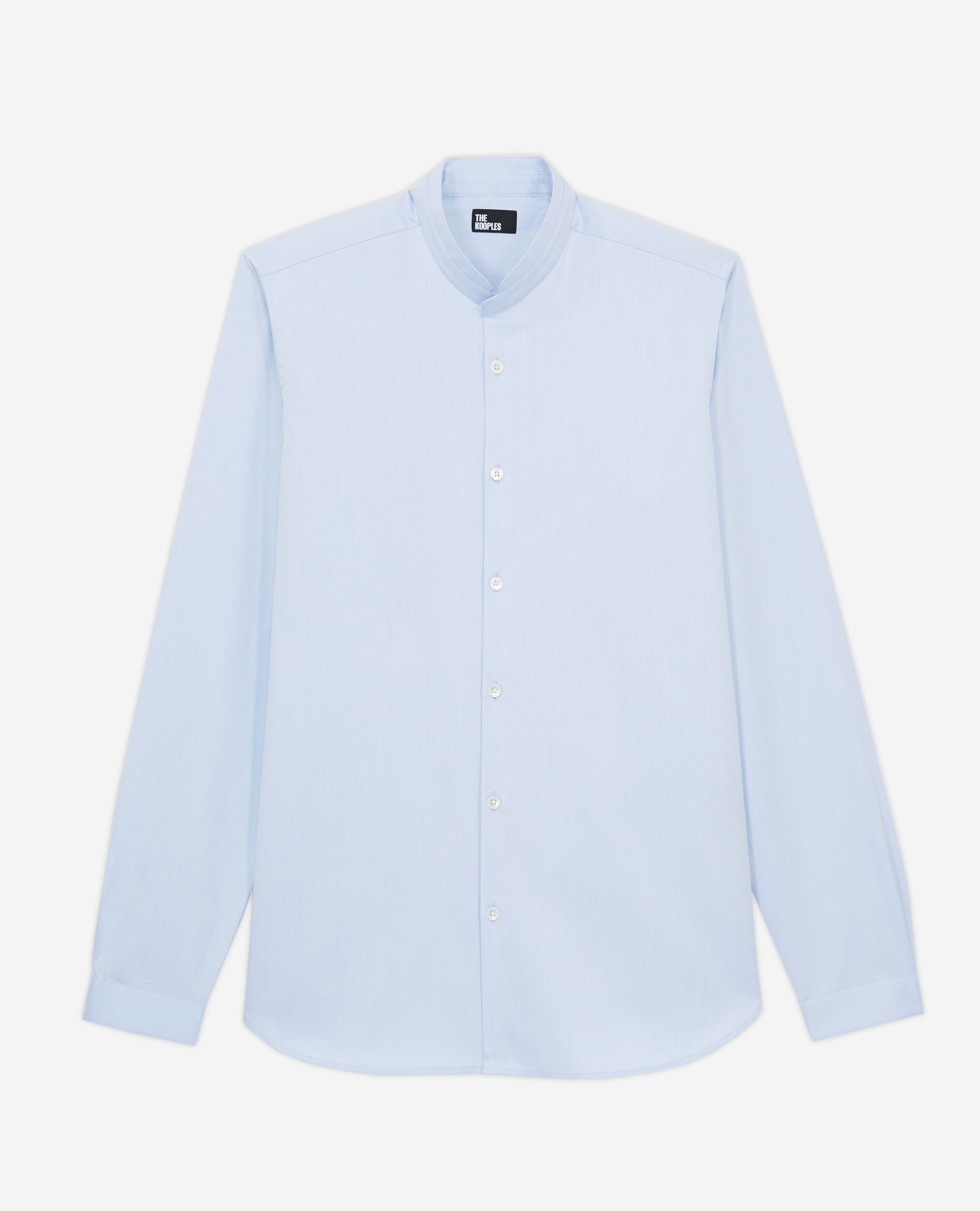 Chemise col officier bleue