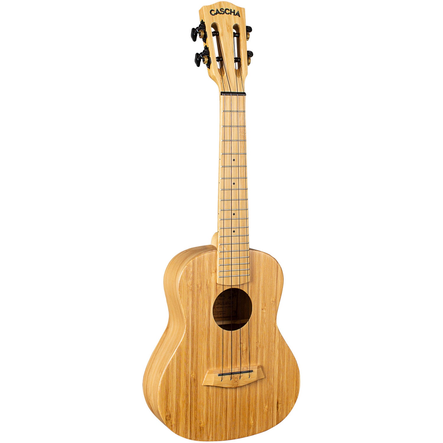 Cascha HH 2313 Bamboo Natural concert ukelele set
