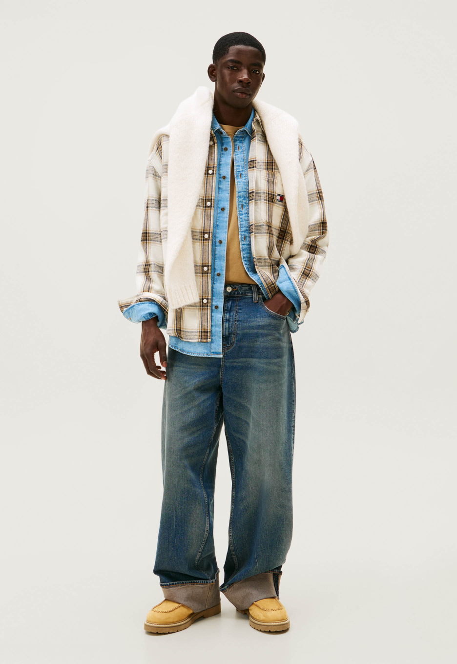 Tommy Jeans Relaxed Check Brushed Overshirt