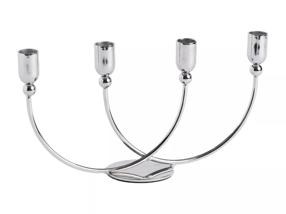 Bougeoir Conceptosi argent moyen 15.5 x 8 x 31