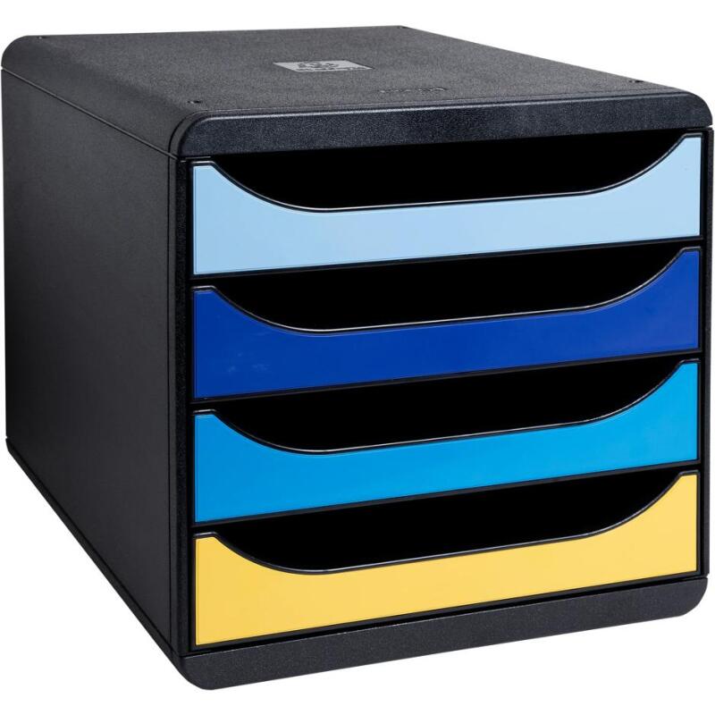 Module de classement Big Box 4 tiroirs Bee Blue - Couleurs assorties