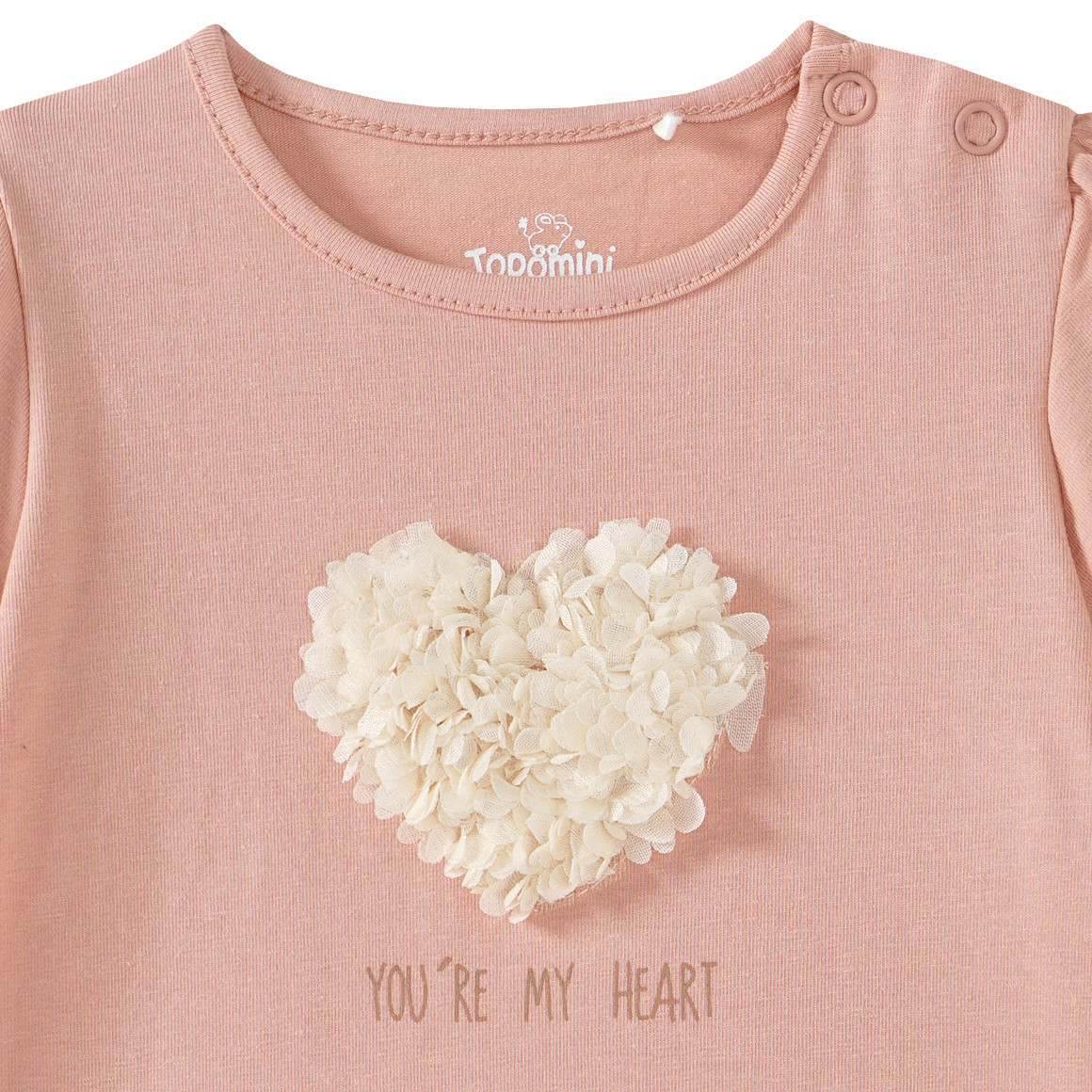 Topomini Baby T-Shirt mit Volant rosa
