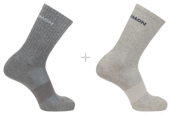 Chaussettes (2 paires) Salomon Evasion Crew Gris