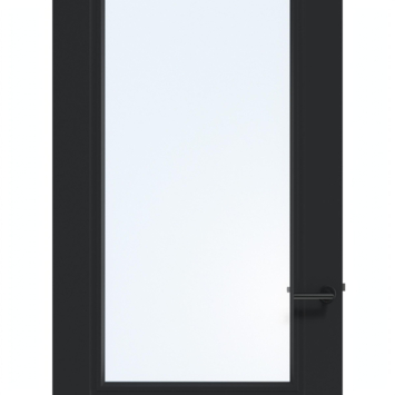 Arne & Bodil binnendeur ABT304 blank glas - diep zwart afgelakt