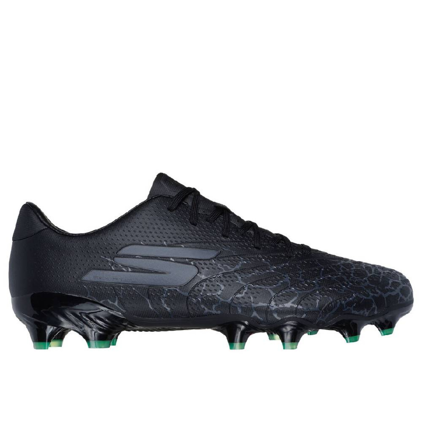Skechers SKX_1.5 Academy Gras Voetbalschoenen (FG) Zwart Zilver