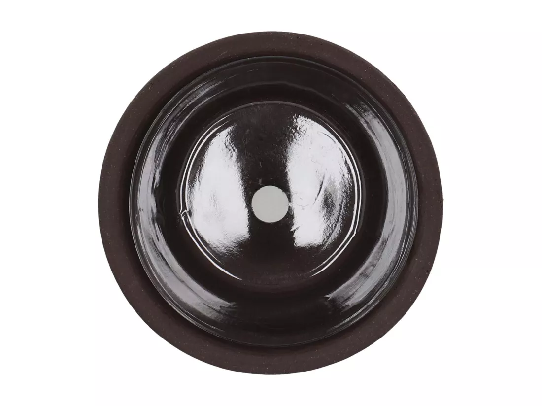 Pot de fleur en terre cuite non verni marron 13 cm