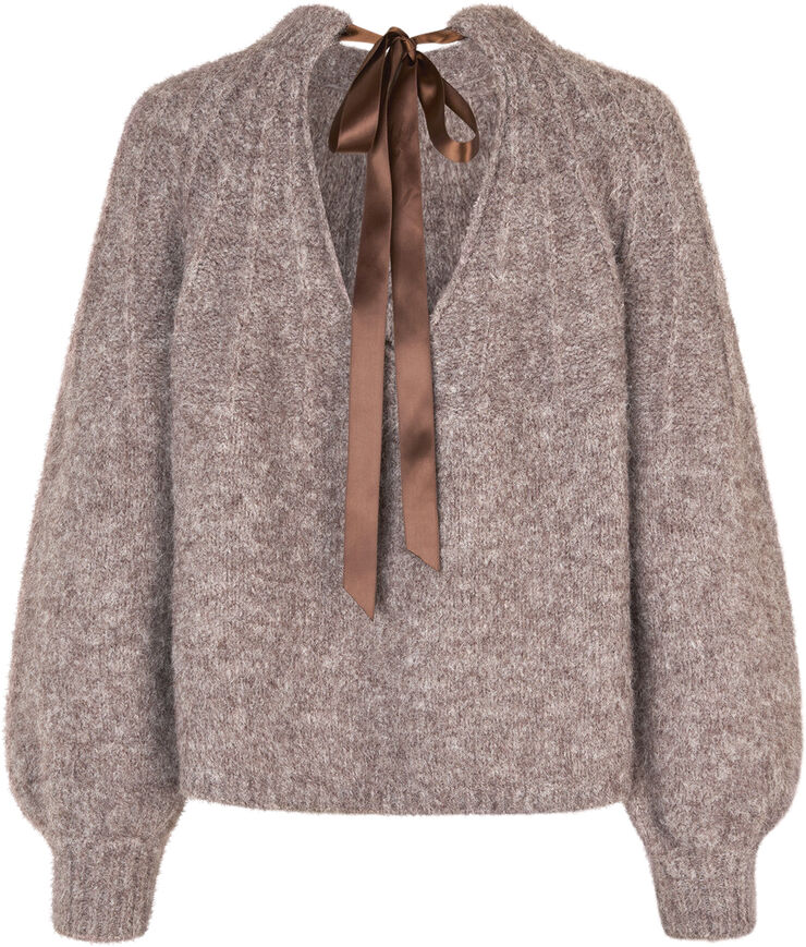 A-VIEW Patrisia bow knit pullover Brown