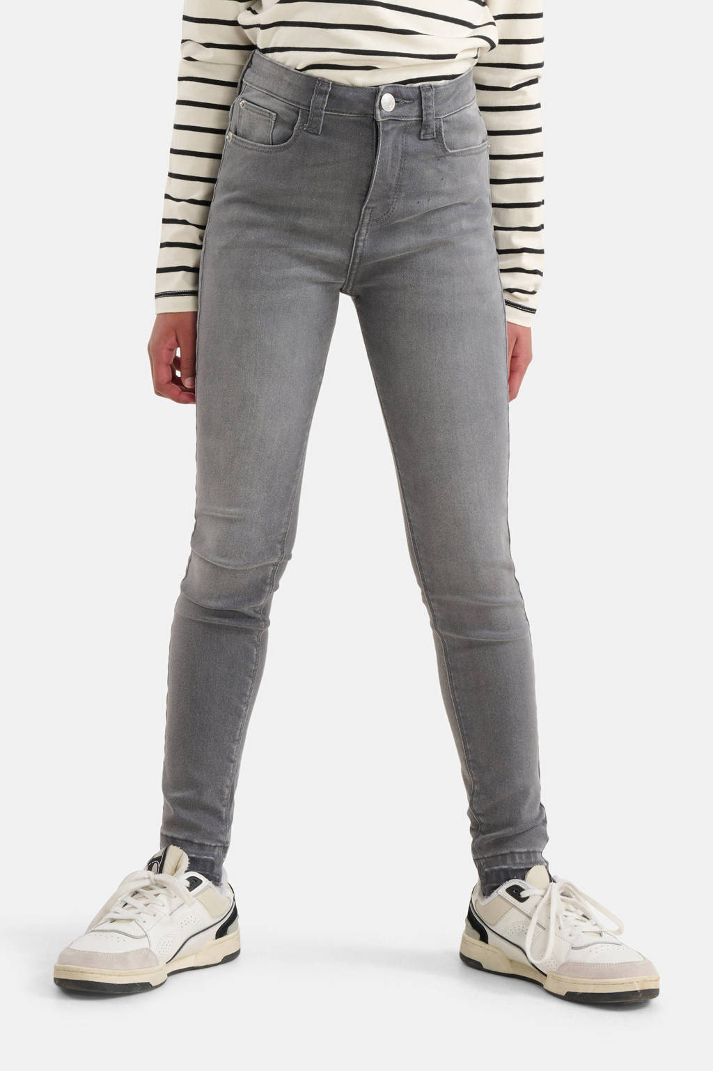 Shoeby high waist skinny jeans grey denim