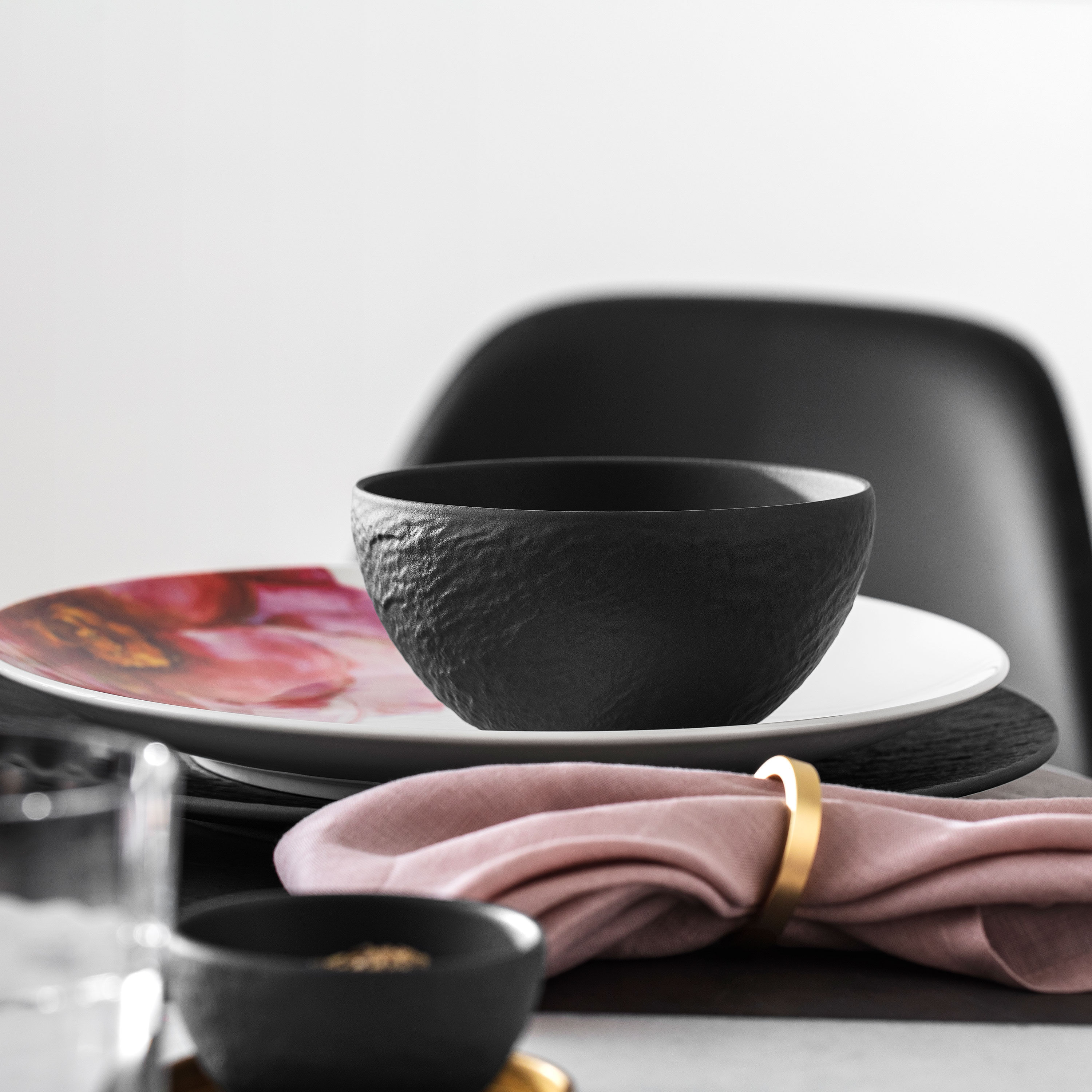 Manufacture Cereal bowl Black, 14.6 oz, Premium Porcelain