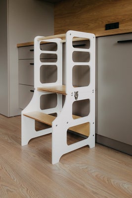 Duck Woodworks Sammenleggbar Læringstårn, Hvit