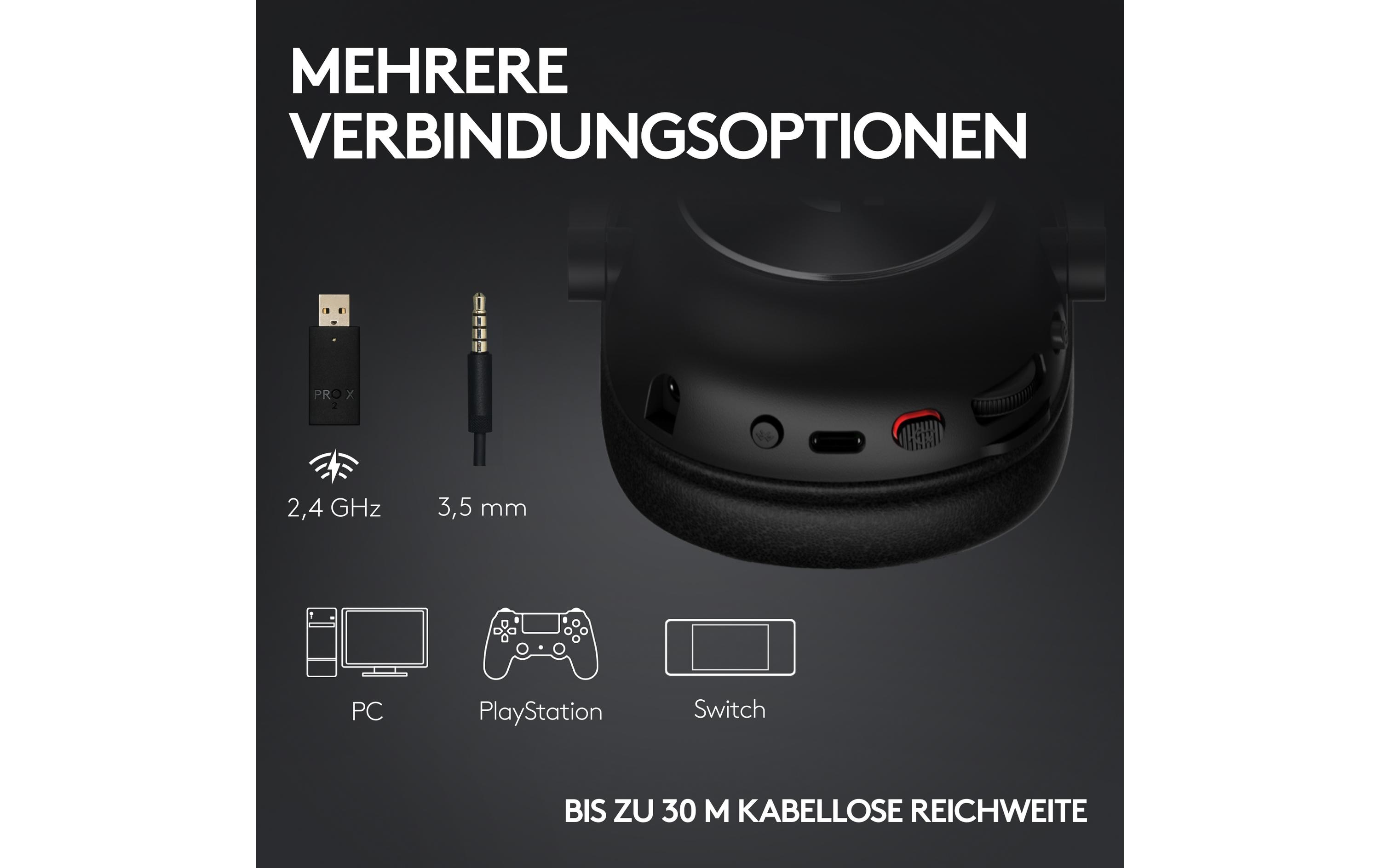 Headset G Pro X 2 Wireless Lightspeed Gaming Magenta<br>Kabelloses Over-Ear-Headset mit Surround-Sound und weichem Ohrpolster