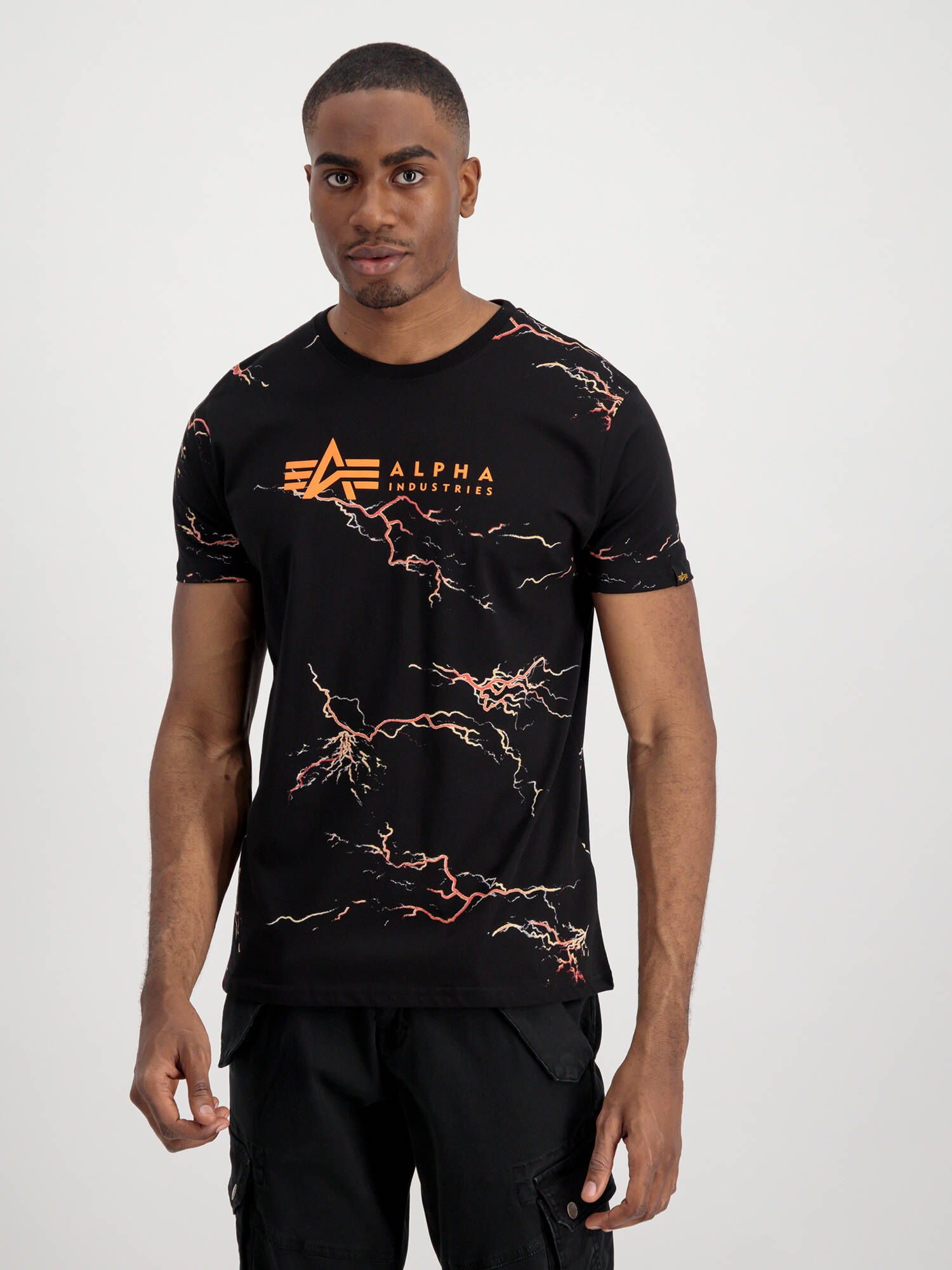 Alpha Industries| Herren T-Shirt LIGHTNING AOP
