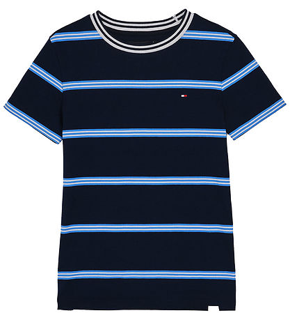 Tommy Hilfiger T-Shirt - Dark Nacht Navy m. Streifen