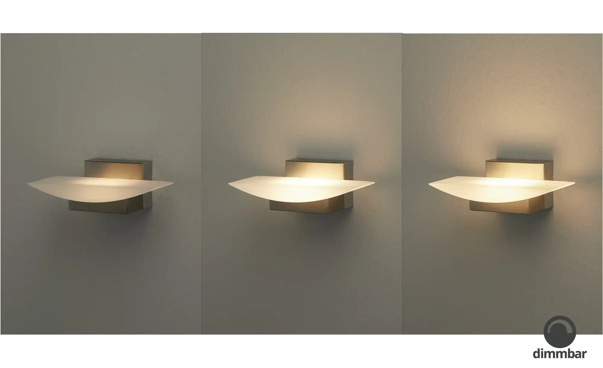 Fischer-Honsel LED-Wandleuchte, Nickel-matt mit Taster