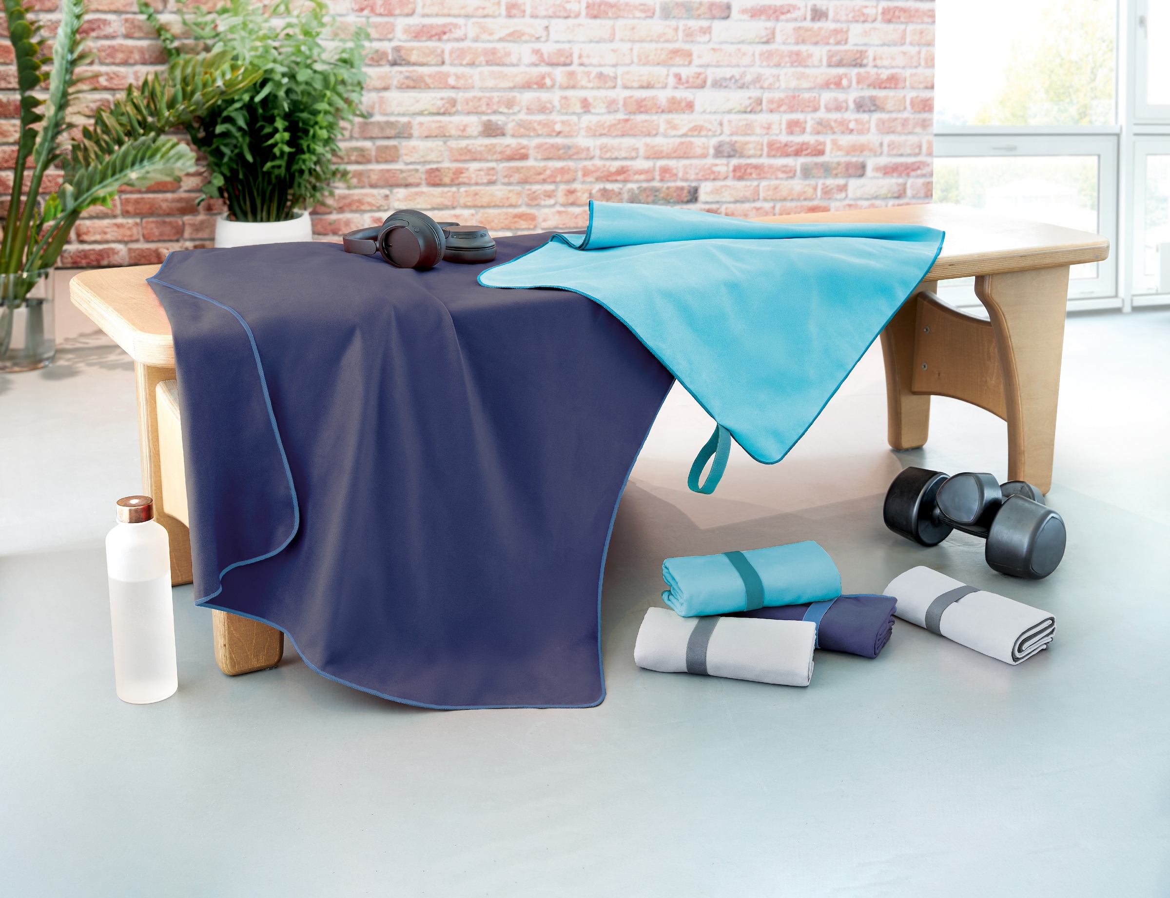 my home Sporthandtuch »Elja Reisehandtuch, Strandhandtuch,« auch als 2er Set erhältlich, schnelltrocknend & saugfähig, Mikrofaser