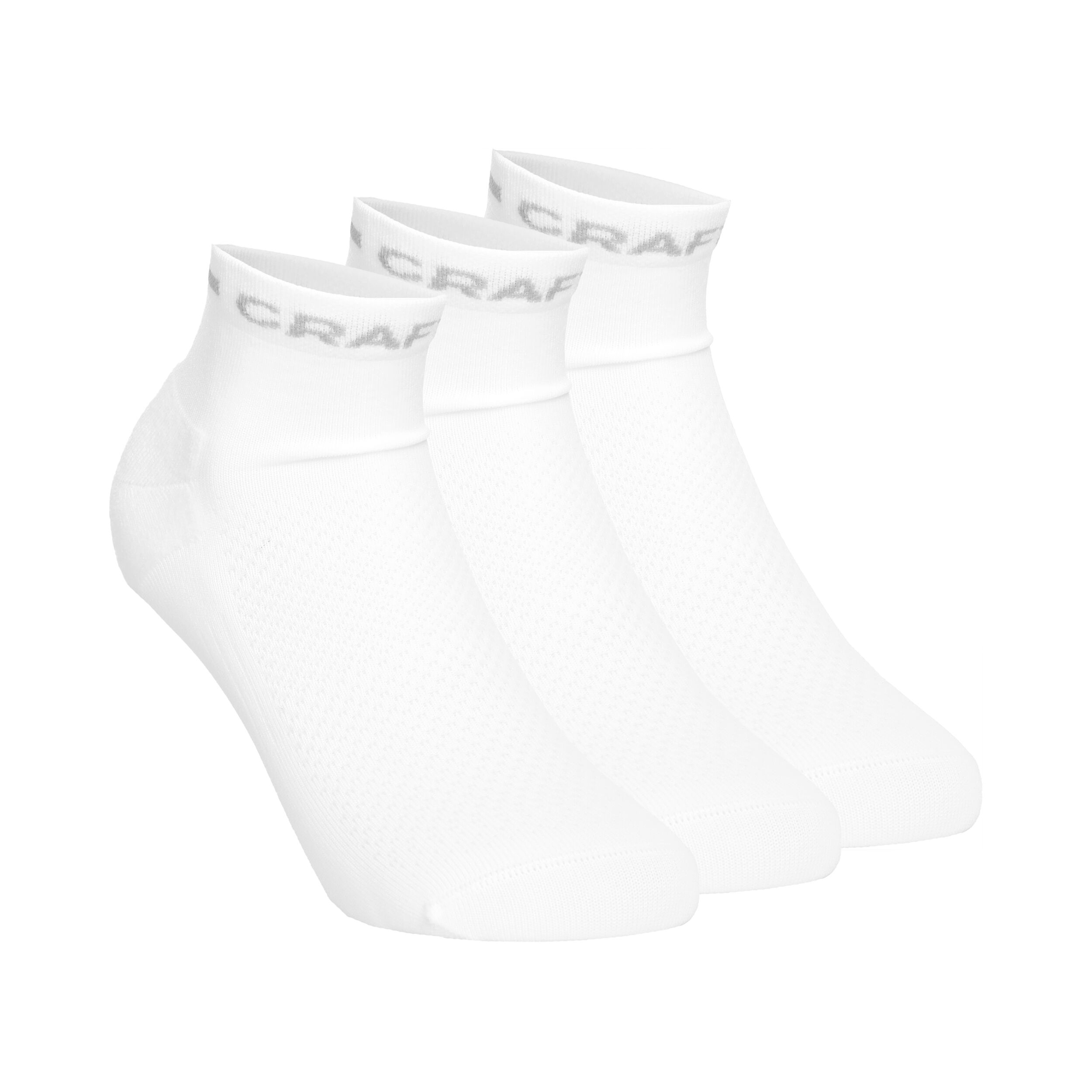 Craft Core Dry Mid Chaussettes De Running Pack De 3 - Blanc