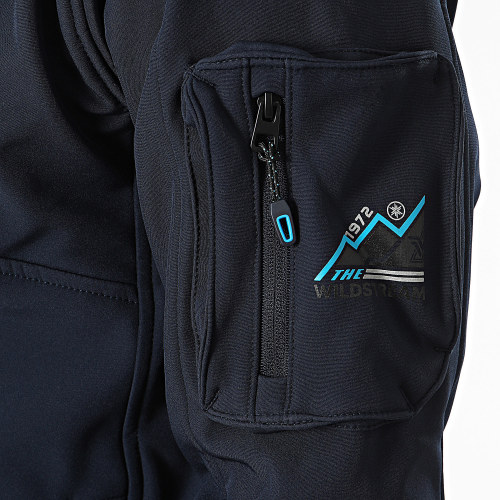Veste Zippée Capuche Bleu Marine