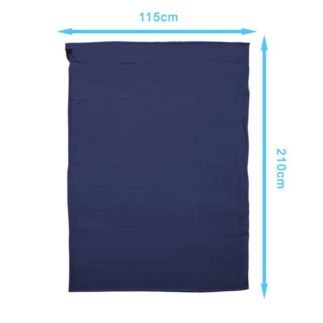 Sovepose Rejse 115x 210 cm Pude Tæppe (blå)