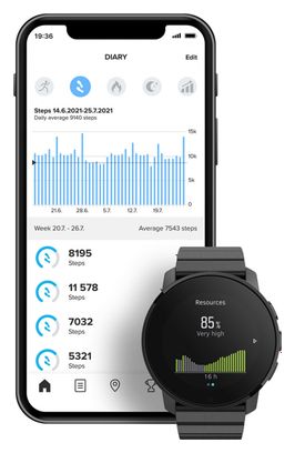 Montre GPS Suunto 9 Peak Full Black Titanium - Noir