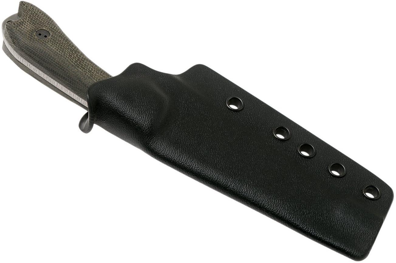 Bradford Guardian 3 Wharnie, 3D OD Green Micarta Guardian 3 M390, Sabre Stonewashed 3W-102