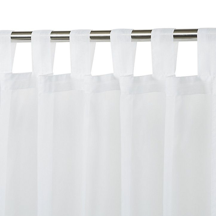 Voilage d'intérieur blanc L.260 x l.140 cm