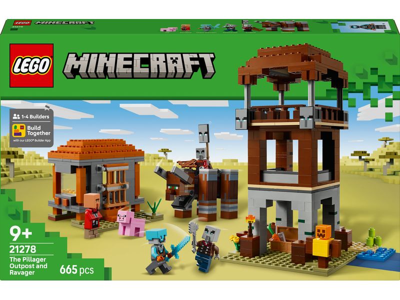 LEGO® Minecraft Ein Verwüster am Plünderer-Aussenposten 212 Bau- und Spielset für ein fantasievolles Spielerlebnis
