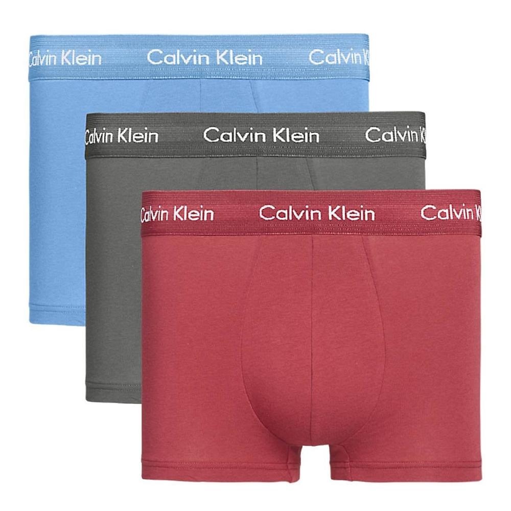 Calvin Klein Jeans x3 Boxers Bleu/Kaki/Rose Homme Calvin Klein Low Rise