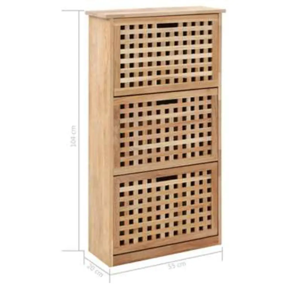 vidaXL - Schoenenbank - Bruin - Hout