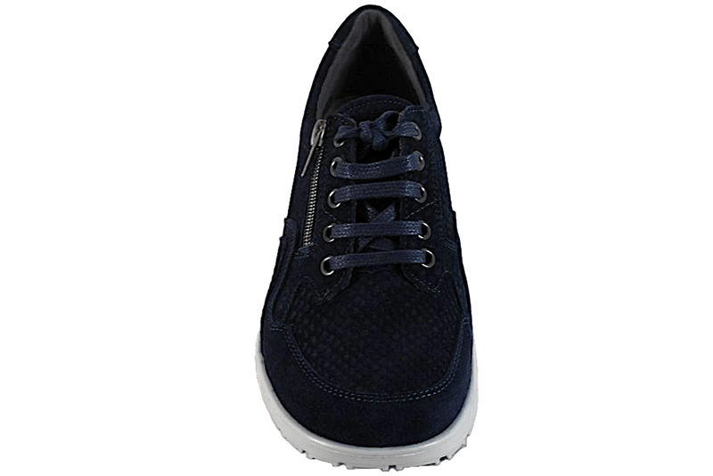 NEW FEET DAMESKO I MØRKEBLÅT PRÆGET NUBUCK