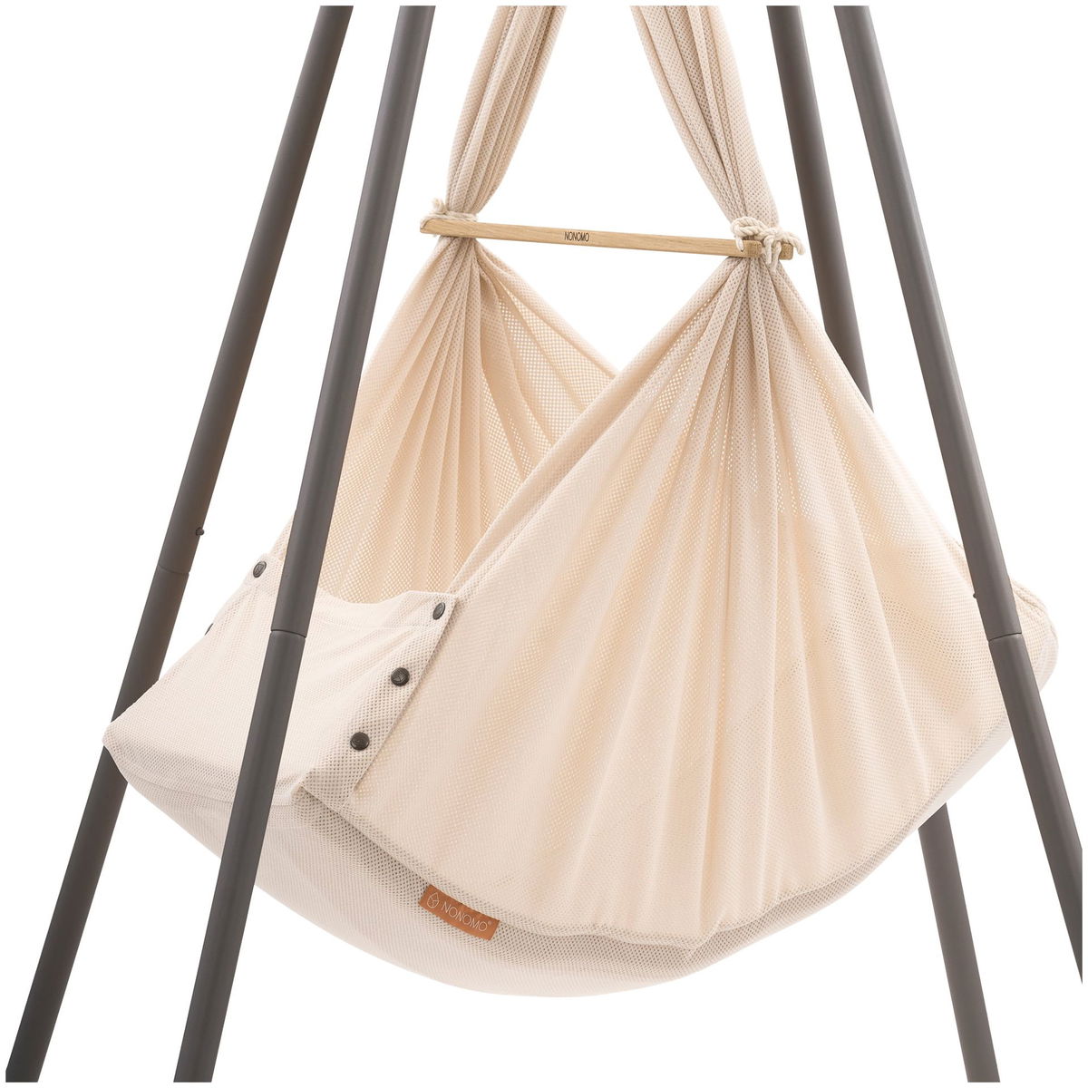 NonomoNonomo   Federwiege mit Move anthrazit und Tipi anthrazit almond