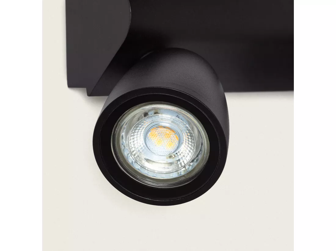 Applique Murale Extérieure LED Aluminium Abel Large Deux Spots Blanc