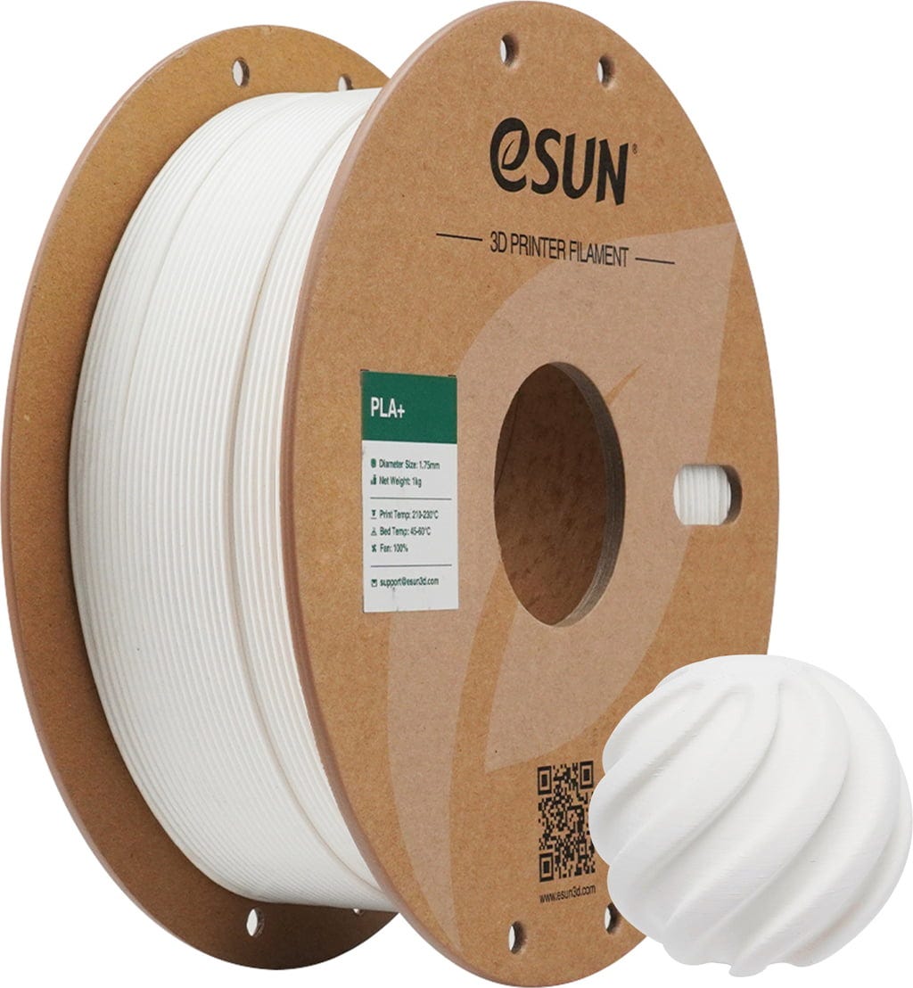 eSUN  PLA+ Milky White, 1,75 mm / 1000 g    PLA-Filament mit verbesserten physikalischen Eigenschaften in Milky White