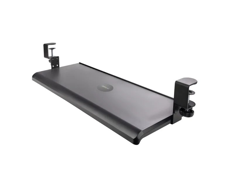 StarTech.com Under-Desk Keyboard Tray, Clamp-on Keyboard Holder, Supports up to 12kg (26.5lb), Sliding Keyboard and Mouse Drawer with C-Clamps, Height Adjustable Keyboard Tray - Black - Ergonomic Keyboard Tray (KEYBOARD-TRAY-CLAMP1) - Tastaturbakke -