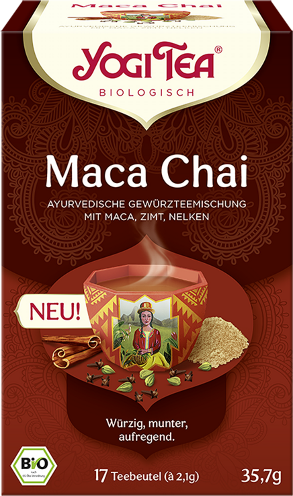 Yogi Tea  Maca Chai Tee Bio, 35,70 g