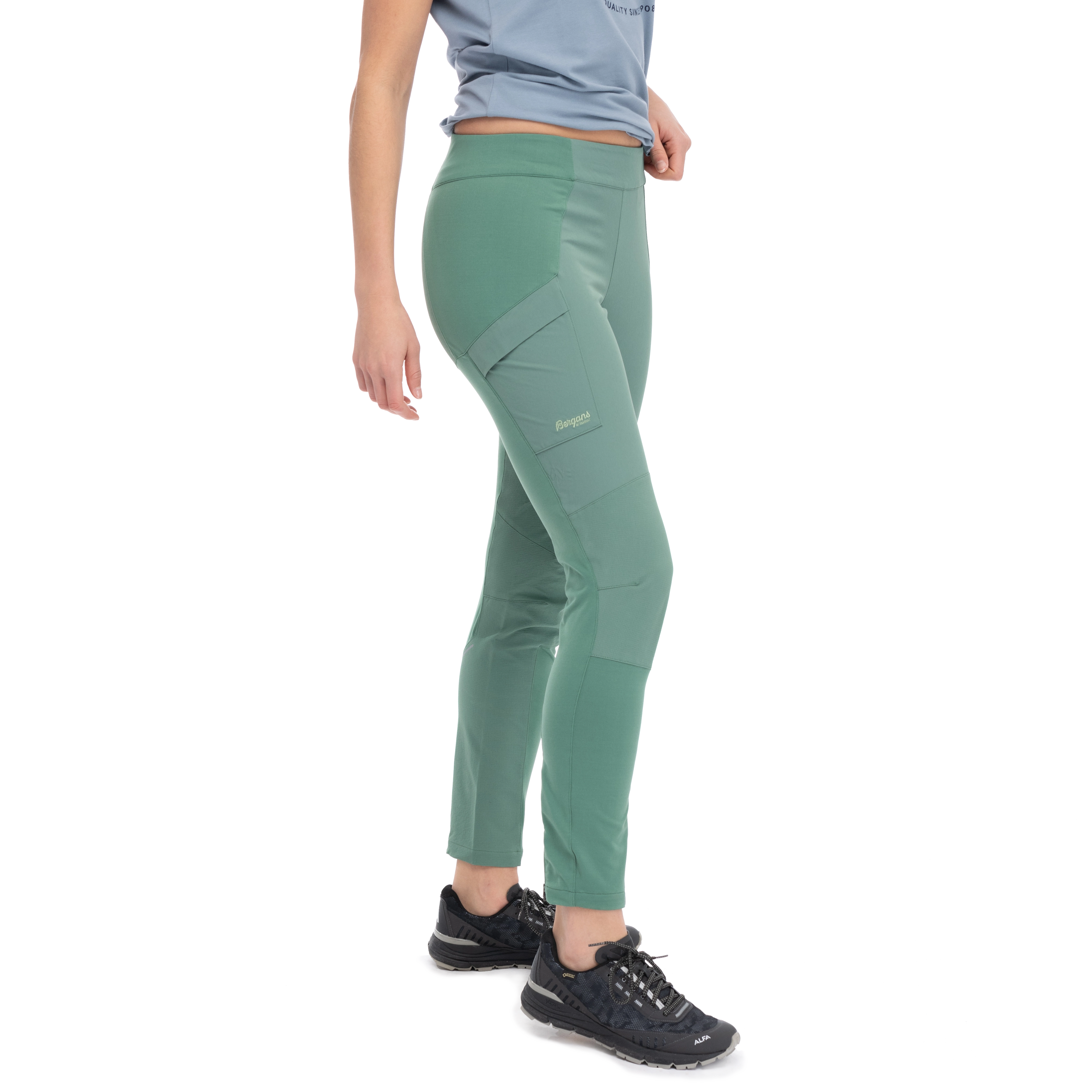 Fløyen Original Tight Pants Women Dark Jade Green