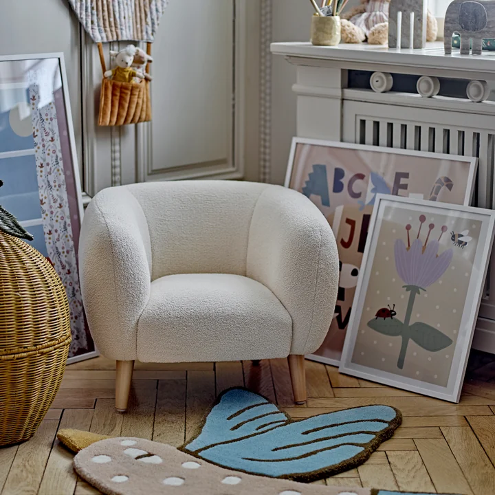 Bloomingville Mini - Cade Loungesessel, weiss