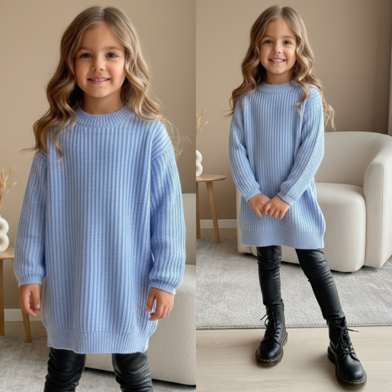 Keep me warm dress - lichtblauw
