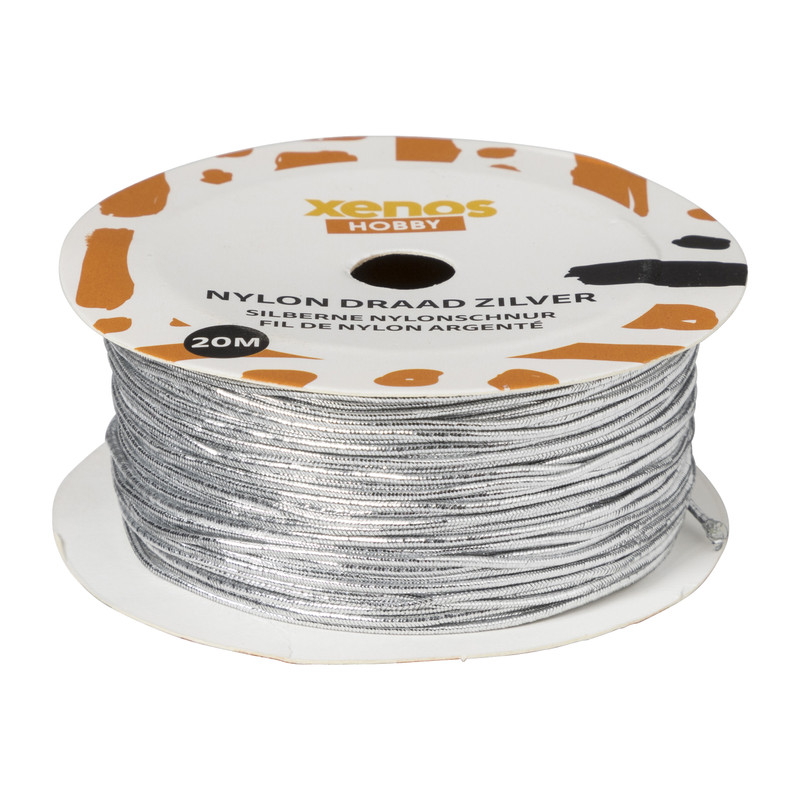 Nylon draad zilverkleurig - ø0.1x200 cm