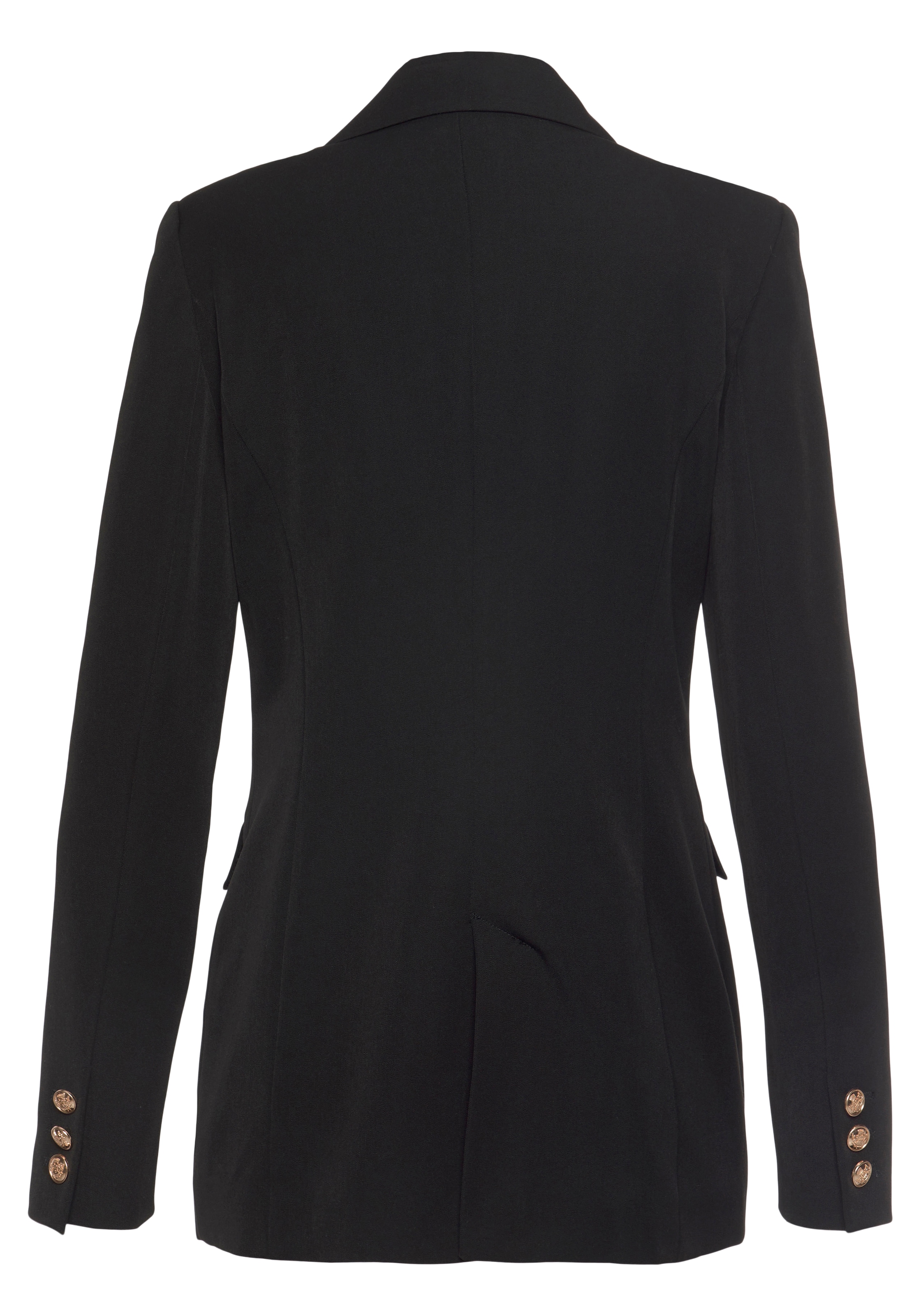 LASCANA Longblazer , mit goldfarbenen Knöpfen, eleganter Damenblazer, Business-Look