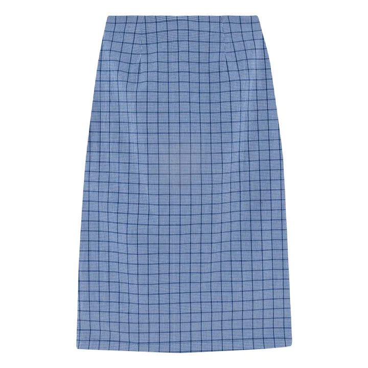 The Tiny Big Sister Jupe Midi Check  | Bleu