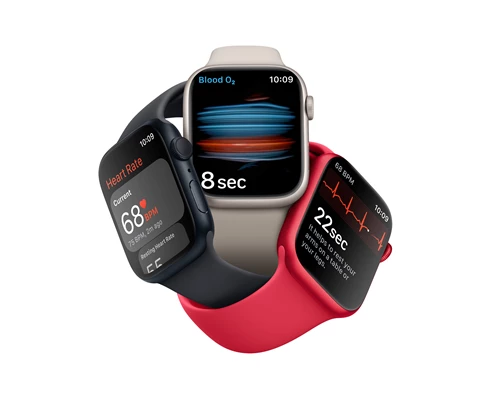 Apple Watch Series 8 GPS   Cellular 41mm Graphite Stainless Steel Case with Midnight Sport Band - Regular