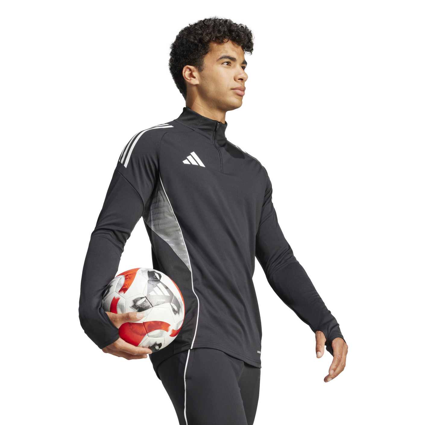 Adidas Tiro 25 Competition Trainingstrui 1/4-Zip Zwart Wit Grijs