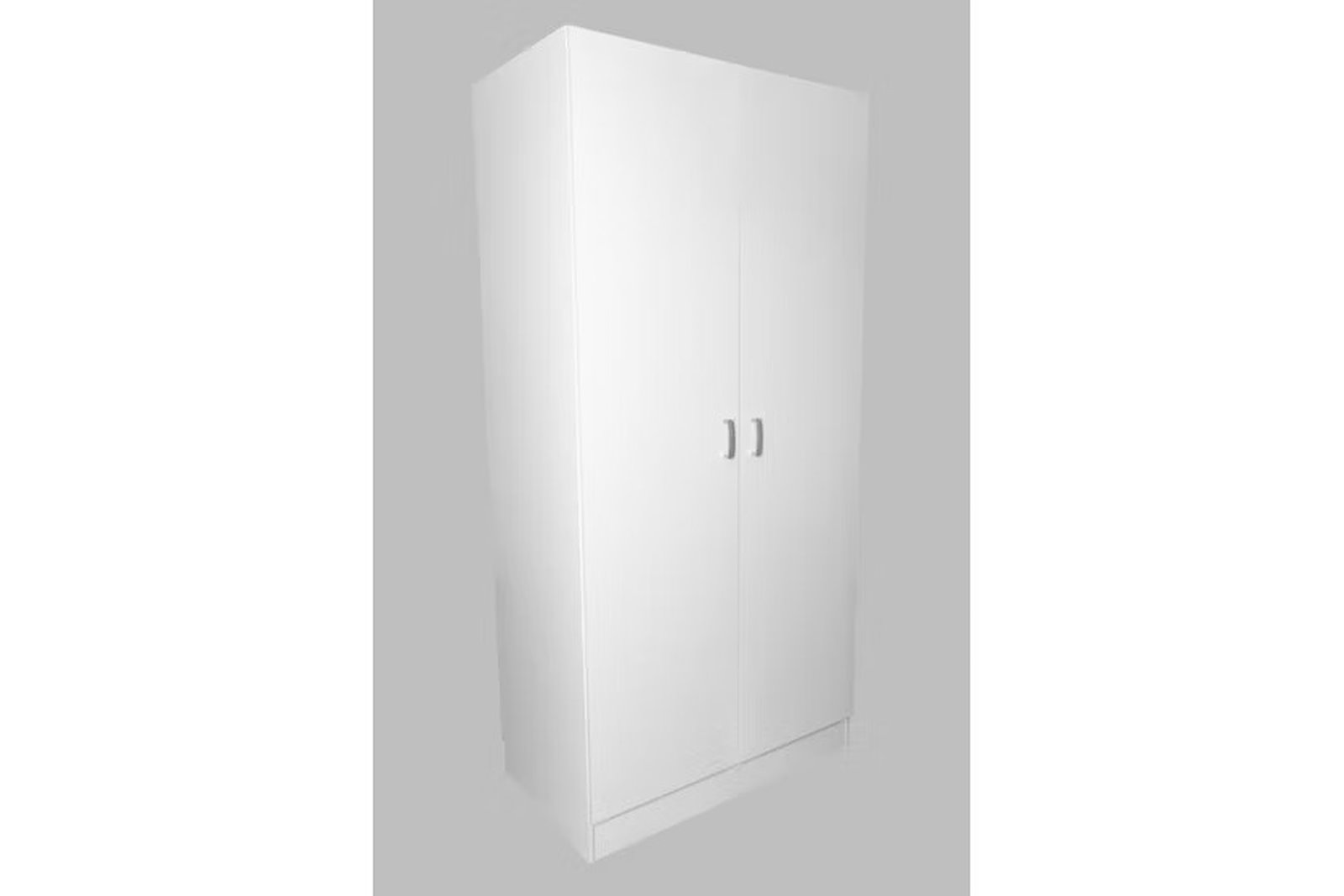 Intro Garderobe 100cm Hvit folie, med hattehylle og 3 vanlige  hyller og stang